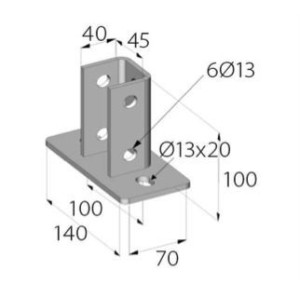 Socle renforcé pour rail