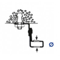 Attache plafond pour tige lisse