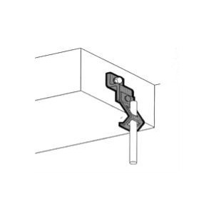 Attache murale pour tige lisse