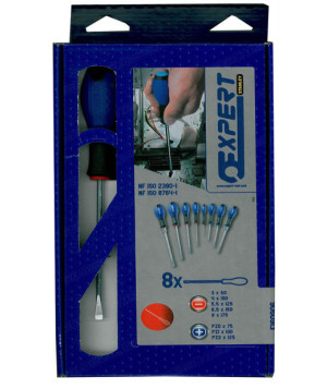 Coffret de 8 tournevis assortis