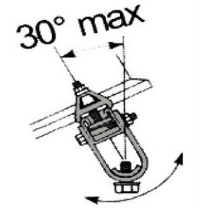Attache métallique pour IPN penché