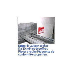Mousse polyuréthane coupe-feu 2h possédant le PV Effectis pour le passage de câble