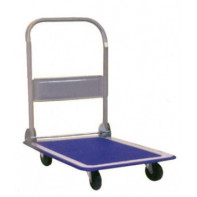 Chariot de manutention, dossier pliant rabattable