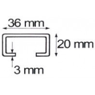 Rail de 36 x 20 mm