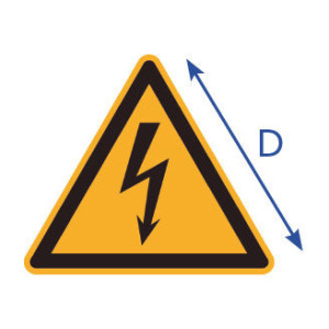 Etiquette adhésive tension électrique