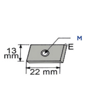 Ecrou de montage pour tige fileté kit rail de 36 x 20 mm