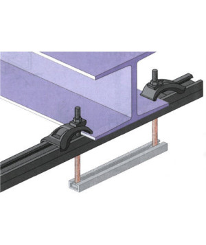 Kit attache crampon avec rail de 41 x 21-21 mm