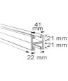 Rail de 41 x 21-21 mm