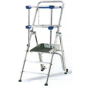 Plate forme de travail spécial artisan à garde-corps repliable