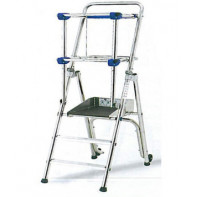 Plate forme de travail spécial artisan à garde-corps repliable