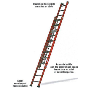 Echelle isolante coulissante 2 plans