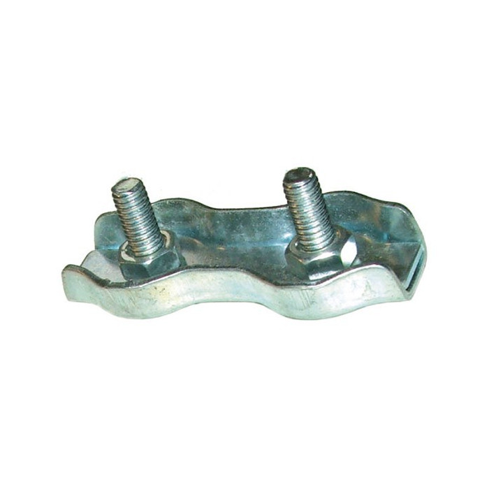 Serre-câble plat - 2 boulons zingués