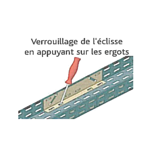 Eclisse rapide pour chemin de câble dalle