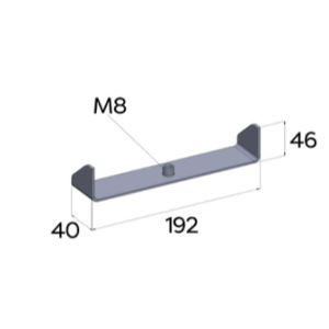 U de suspension (avec tige de 8)