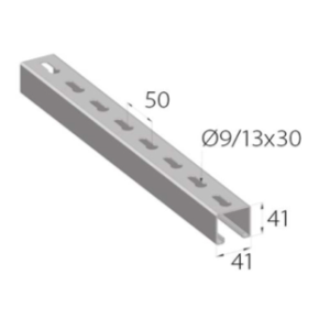 Rail perforé type ASTRUT