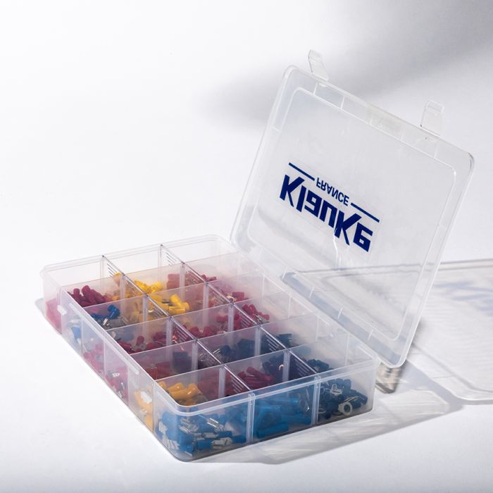 Coffret plastique assortiment 415 cosses préisolées à sertir