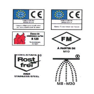 Cheville de frappe métallique courte avec collerette