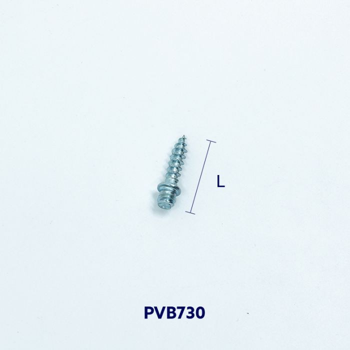 Patte à vis bois, vis à double filet