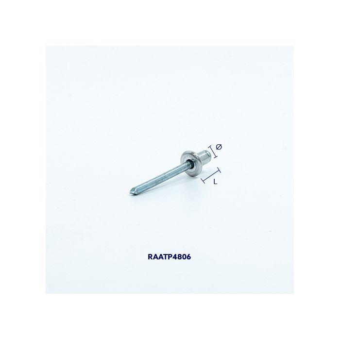 Rivet alu-acier tête plate