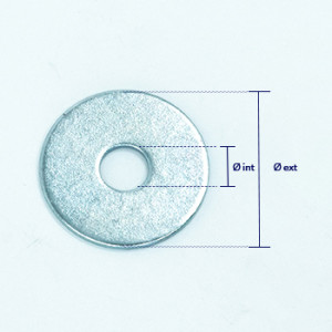 Rondelle extra-large zingué blanc