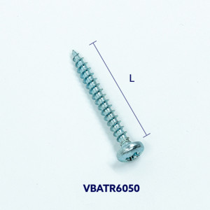 Vis VBA tête ronde cruciforme zinguée