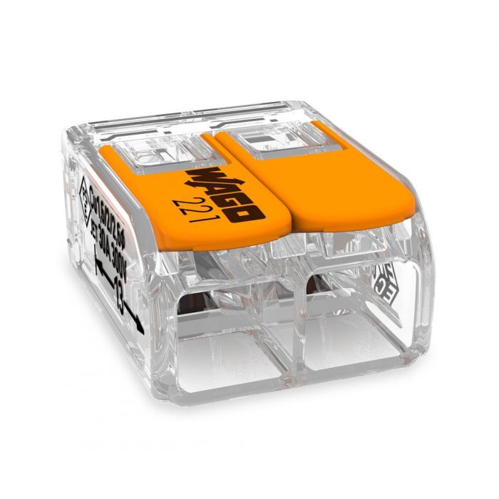 Borne WAGO compacte pour fils rigides et souples de 0,5 à 6 mm²