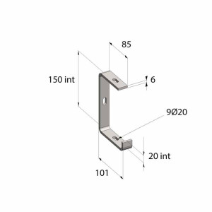C de suspension (avec tige de 8)