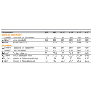 Goujon acier très haute résistance