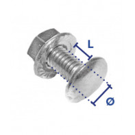 Boulon TRCCR zingué blanc