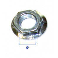 Ecrou embase zingué blanc