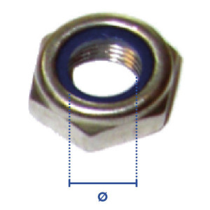 Ecrou frein zingué blanc