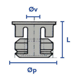 Ecrou cage ronde zingué blanc