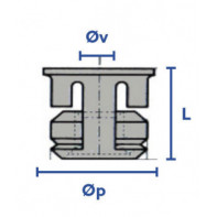 Ecrou cage ronde zingué blanc