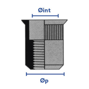 Ecrou aveugle cranté acier