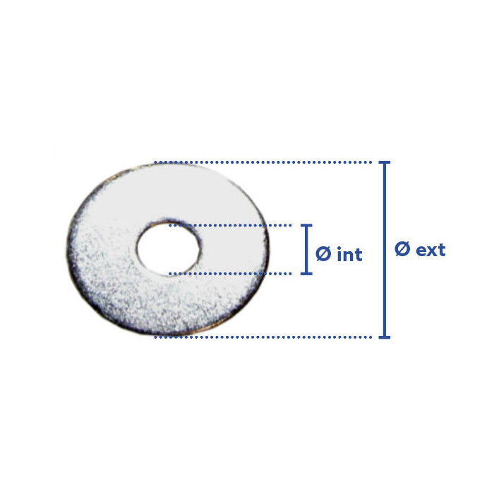 Rondelle carrossier zingué blanc