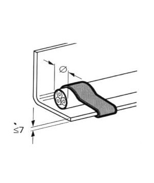Attaches pour tubes plaqués sur bords de tôles
