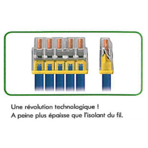 Borne WAGO compacte pour fils rigides 0,5 à 2,5 mm²