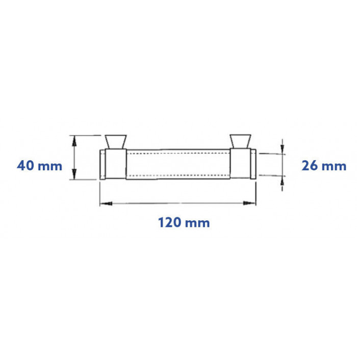 Boite de jonction droite avec résine à couler petites sections