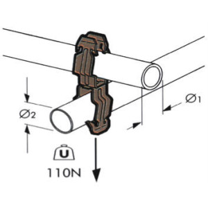 Attaches métalliques pour tube