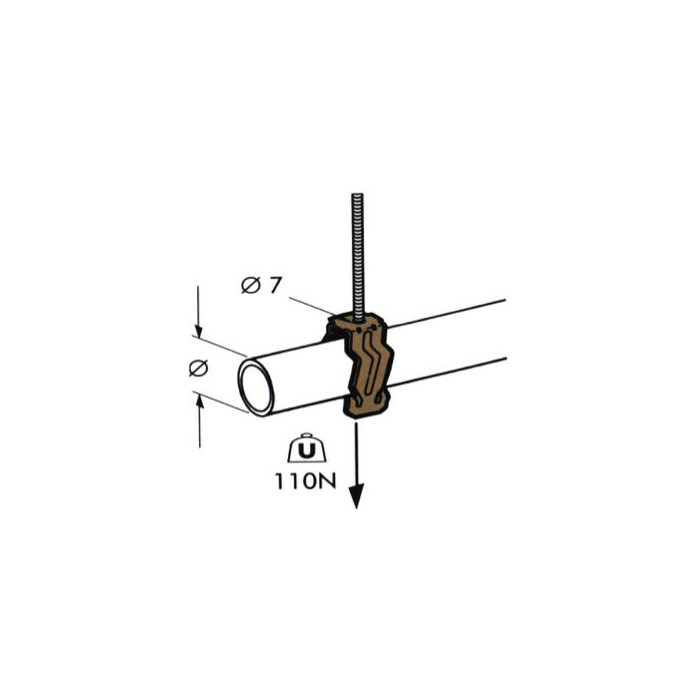 Attaches métalliques pour tube