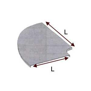 Couvercle - Coude à plat à 90°